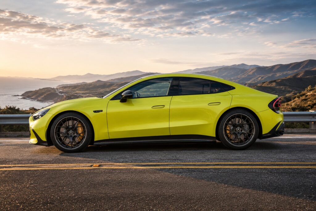 2027 Mercedes-AMG GT 63 electric performance sedan side exterior design