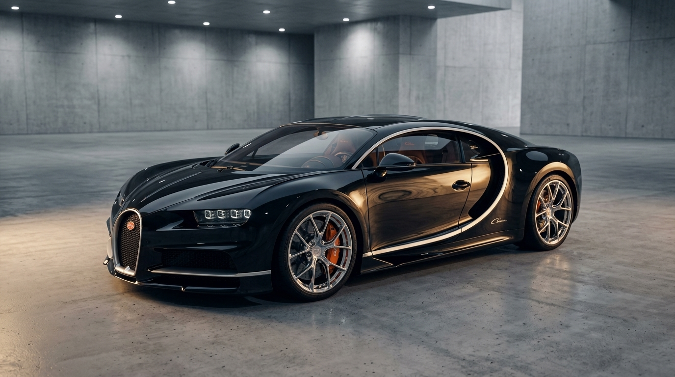 Bugatti Chiron with W16 engine, predecessor to the Bugatti Tourbillon