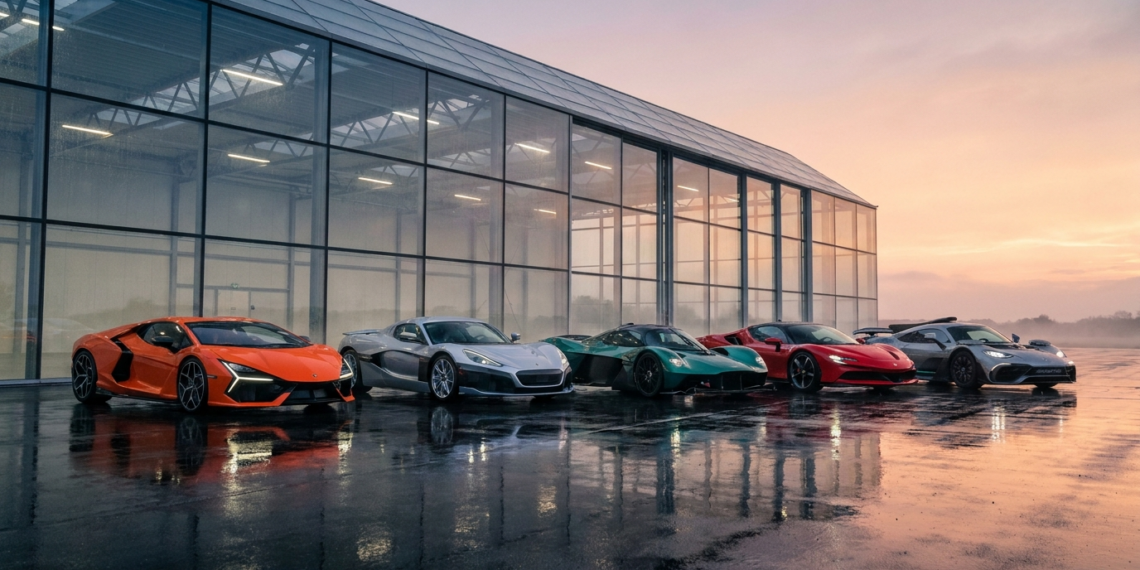 Lineup of new hybrid hypercars awaiting customer delivery in 2026