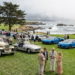 Monterey Car Week 2026 concours display on the 18th fairway at Pebble Beach with the Pacific Ocean in the background