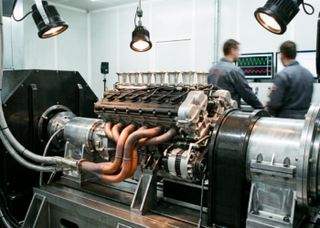 Nilu27 NILU 6.5-liter naturally aspirated V12 hypercar engine on a dynamometer during its first test run