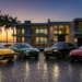 Urus vs DBX vs Cullinan vs Purosangue — 2026 super-SUV comparison lineup at dusk